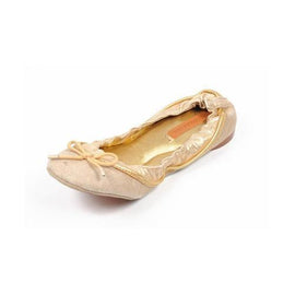 Beige 37 EUR - 7 US Max Azria ladies ballerina MA-LANGRU GOLD