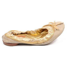 Beige 37 EUR - 7 US Max Azria ladies ballerina MA-LANGRU GOLD