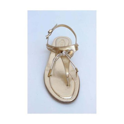 Gold 36 EUR - 6 US (241mm) Tods ladies flat sandal XXW0II0A250SV0G210