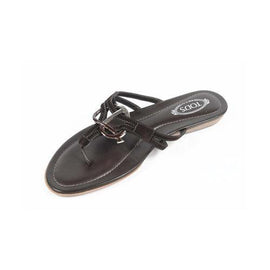 Dark Brown 36 EUR - 6 US (241mm) Tods ladies flat sandal XXW0II07811HR0S800