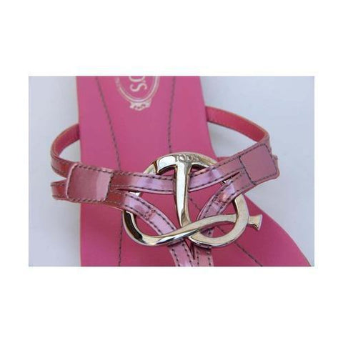 Fuxia 36 EUR - 6 US (241mm) Tods ladies flat sandal XXW0II07810RM0M805