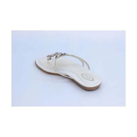 White 36.5 EUR - 6.5 US (244mm) Tods ladies flat sandal XXW0II07810OW0B001