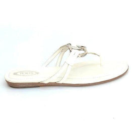 White 36.5 EUR - 6.5 US (244mm) Tods ladies flat sandal XXW0II07810OW0B001