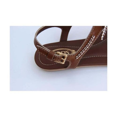 Brown 36.5 EUR - 6.5 US (244mm) Tods ladies flat sandal XXW0II0A250BR09971