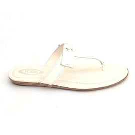 White 36 EUR - 6 US (241mm) Tods ladies flat sandal XXW0II0A120ATSB001