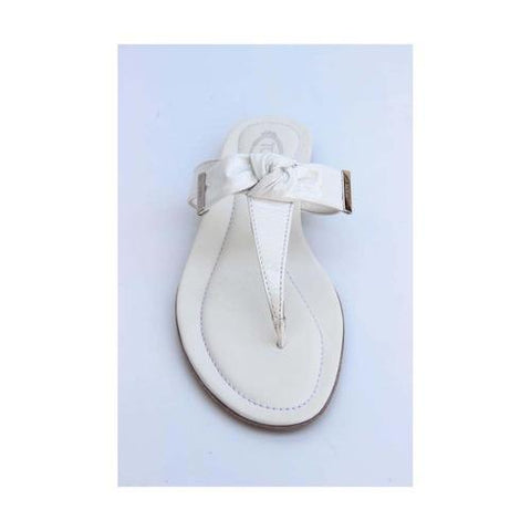 White 36.5 EUR - 6.5 US (244mm) Tods ladies flat sandal XXW0II0A120ATSB001