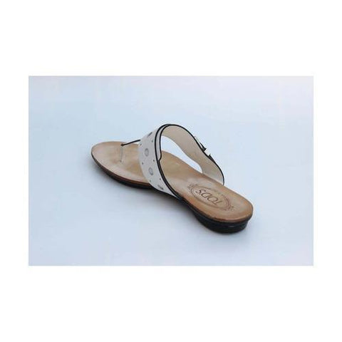 White 36 EUR - 6 US (241mm) Tods ladies flat sandal XXW0KU0A170BR0B001
