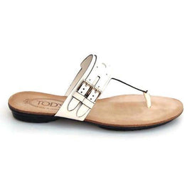 White 36 EUR - 6 US (241mm) Tods ladies flat sandal XXW0KU0A170BR0B001