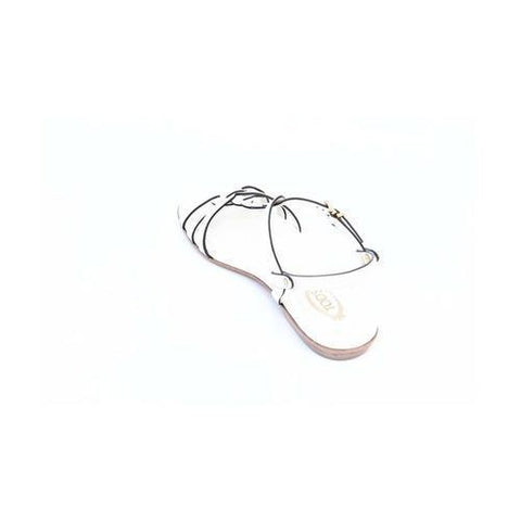 White 36.5 EUR - 6.5 US (244mm) Tods ladies flat sandal XXW0MD0A060297B001