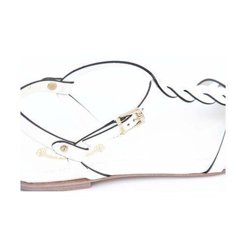White 36.5 EUR - 6.5 US (244mm) Tods ladies flat sandal XXW0MD0A060297B001