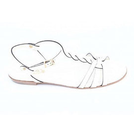 White 36.5 EUR - 6.5 US (244mm) Tods ladies flat sandal XXW0MD0A060297B001