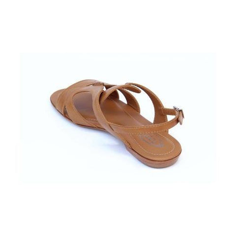 Camel 36.5 EUR - 6.5 US (244mm) Tods ladies flat sandal XXW0MD0C280D90S405
