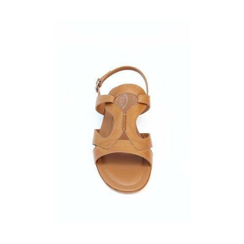 Camel 36.5 EUR - 6.5 US (244mm) Tods ladies flat sandal XXW0MD0C280D90S405