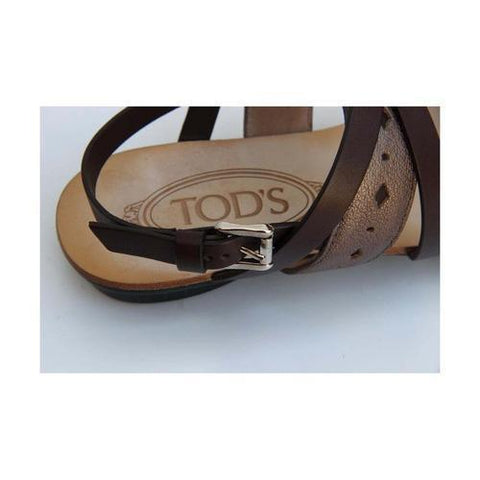 Brown 36.5 EUR - 6.5 US (244mm) Tods ladies flat sandal XXW0KU0C290VTF866B