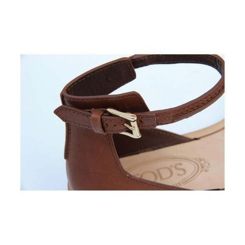 Brown 36.5 EUR - 6.5 US (244mm) Tods ladies flat sandal XXW0PK0E300D90S801