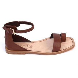 Brown 36.5 EUR - 6.5 US (244mm) Tods ladies flat sandal XXW0PK0E300D90S801