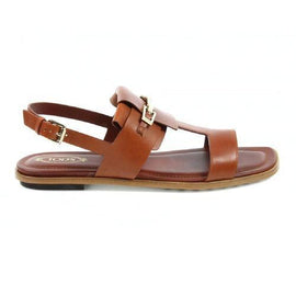 Brown 37 EUR - 6.5 US (247mm) Tods ladies flat sandal XXW0TK0M270D90S007
