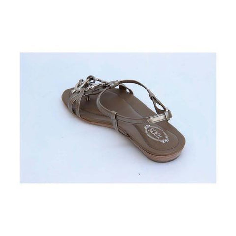 Taupe 36.5 EUR - 6.5 US (244mm) Tods ladies flat sandal XXW0II07530RM0B209