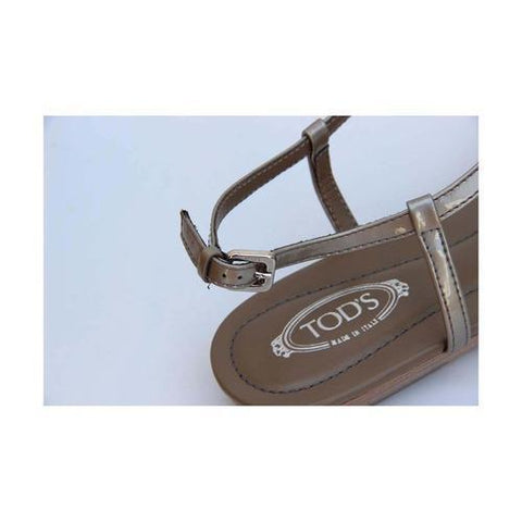 Taupe 36.5 EUR - 6.5 US (244mm) Tods ladies flat sandal XXW0II07530RM0B209