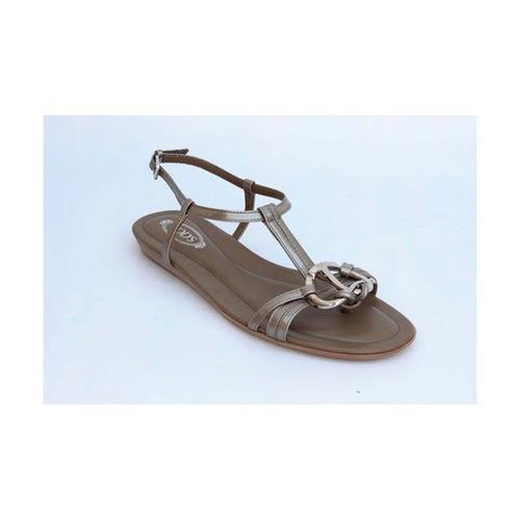 Taupe 36.5 EUR - 6.5 US (244mm) Tods ladies flat sandal XXW0II07530RM0B209