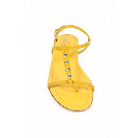 Yellow 36 EUR - 6 US (241mm) Tods ladies flat sandal XXW0II05650ATSG211