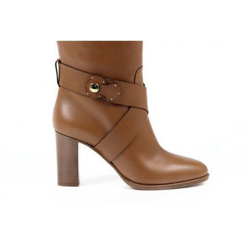 Brown 39 EUR - 9 US Ralph Lauren Womens High Boot MEARA SPORT CALF RL GOLD