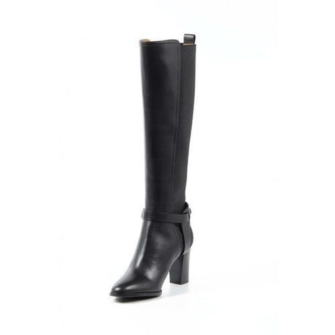Black 41 EUR - 11 US Ralph Lauren Womens High Boot MELA SPORT CALF BLACK