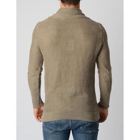 Taupe L Fred Perry Mens Sweater 30472001 0836