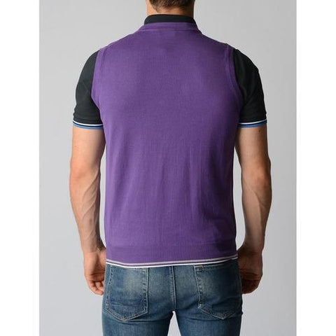 Purple XL Fred Perry Mens Waistcoat 30412165 0036