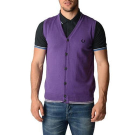 Purple XL Fred Perry Mens Waistcoat 30412165 0036