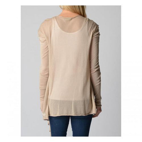 Beige L Fred Perry Womens Cardigan 31420019 7071
