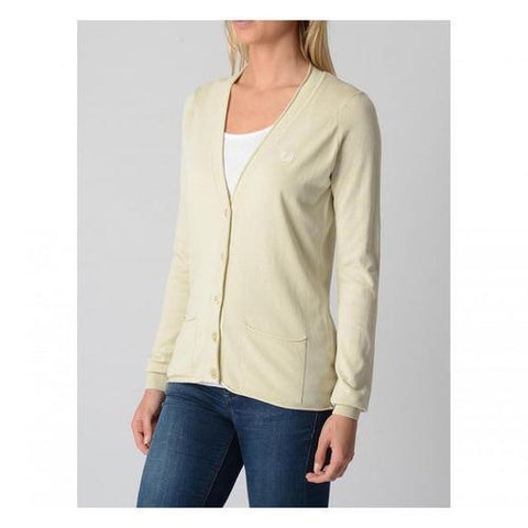 Beige L Fred Perry Womens Cardigan 31432006 7001