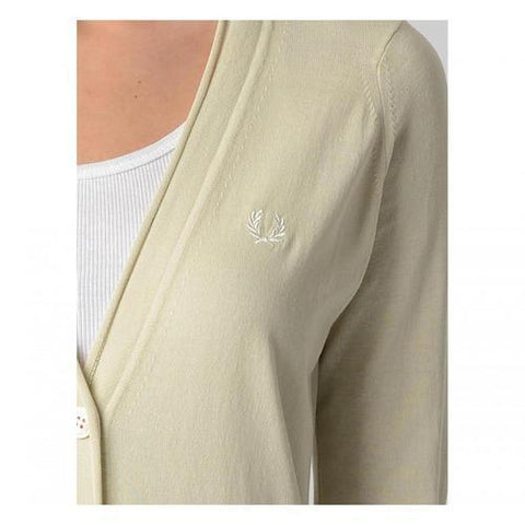 Beige L Fred Perry Womens Cardigan 31432006 7001