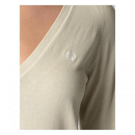 Beige L Fred Perry Womens Sweater 31402073 E7001