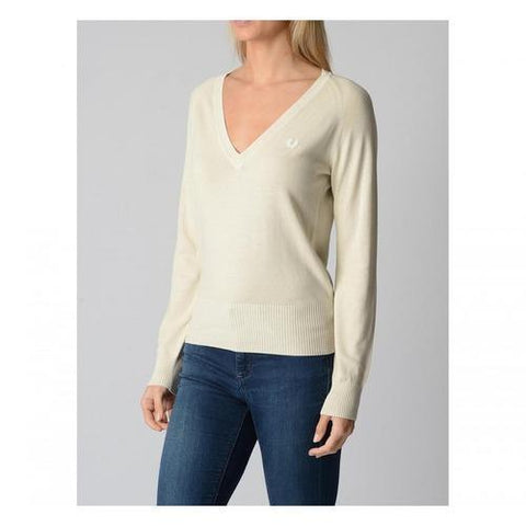 Beige L Fred Perry Womens Sweater 31402073 E7001