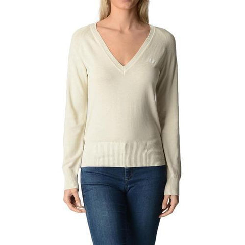 Beige L Fred Perry Womens Sweater 31402073 E7001