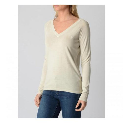 Beige L Fred Perry Womens Sweater 31432013 7001