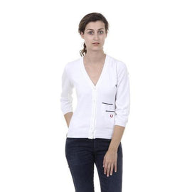 White M Fred Perry Womens Sweater 31412183 0031