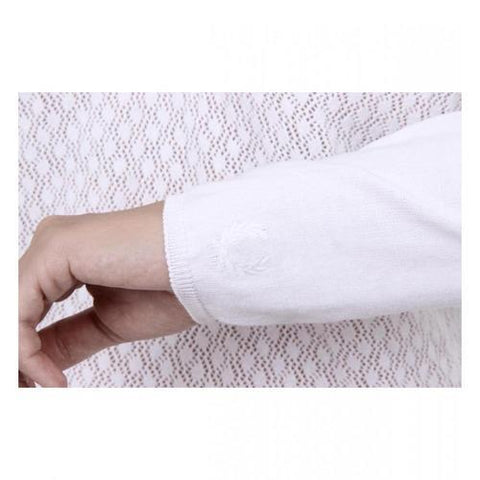 White L Fred Perry Womens Sweater 31420013 9100