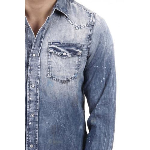 Denim M Diesel Mens Shirt 00SD24 0664A 01