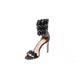 Black 37.5 EUR - 7.5 US Alaia Womens Ankle Strap Sandal 6E3X899CH03 C999