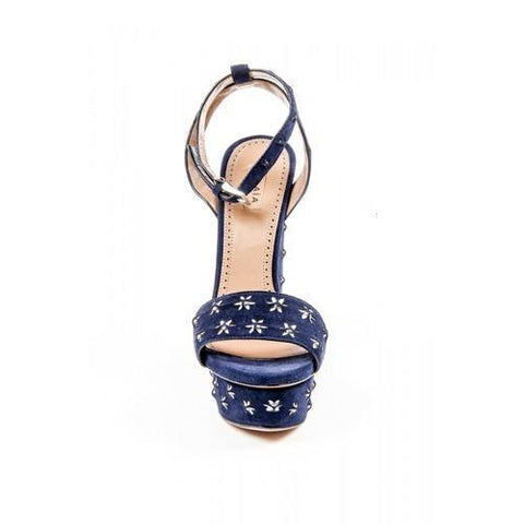 Blue 40.5 EUR - 10.5 US Alaia Womens Ankle Strap Wedge Sandal 6E3X842CC06 C551
