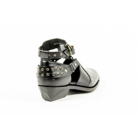 Black 41 EUR - 11 US Balmain Paris Womens Ankle Boot S6C BH 350206M WEST 176