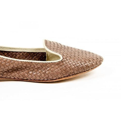 Brown 37 EUR - 7 US Dragon Diffusion Womens Ballerina SLIPPER BROWN ANT WHITE