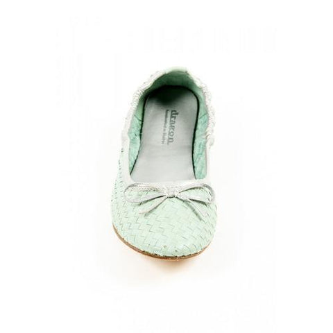 Green 36 EUR - 6 US Dragon Diffusion Womens Ballerina CAPRI MET NEPTUNE SILVER