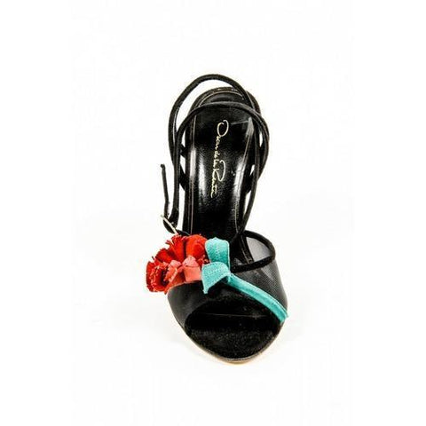 Black 36 EUR - 6 US Oscar de la Renta Womens Ankle Strap Sandal OLIVE S1604261 001