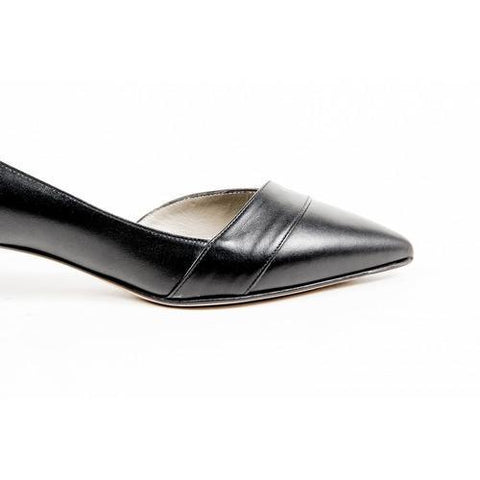 Black 40 EUR - 10 US Kiton Womens Pump Open Side D39809 VIP NERO