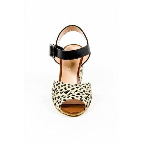 Multicolor 36.5 EUR - 6.5 US Robert Clergerie Paris Womens Ankle Strap Wedge Sandal DIZON PAILLE NAT VEG NOIR DBL PDR BC
