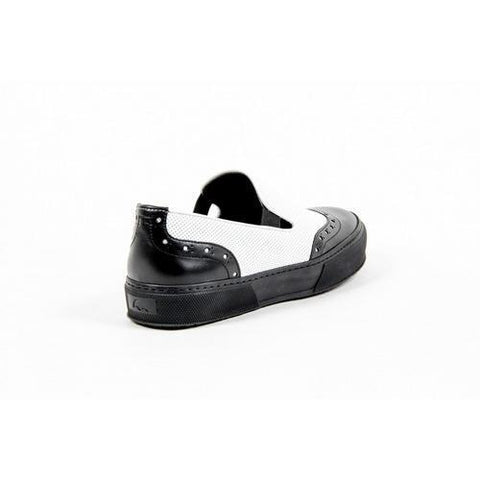 Multicolor 37 EUR - 7 US Robert Clergerie Paris Womens Slip On Sneaker TILO02 V LISSE NOIR V L PERFO BLANCO