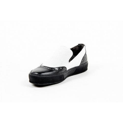 Multicolor 40 EUR - 10 US Robert Clergerie Paris Womens Slip On Sneaker TILO02 V LISSE NOIR V L PERFO BLANCO